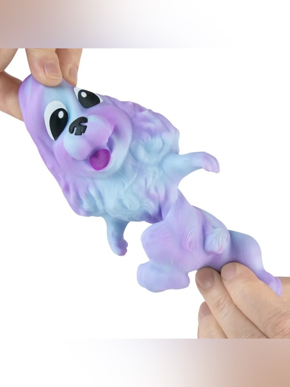 ORB | Stretchee Animalz Purple White Dog Stretch Toy
